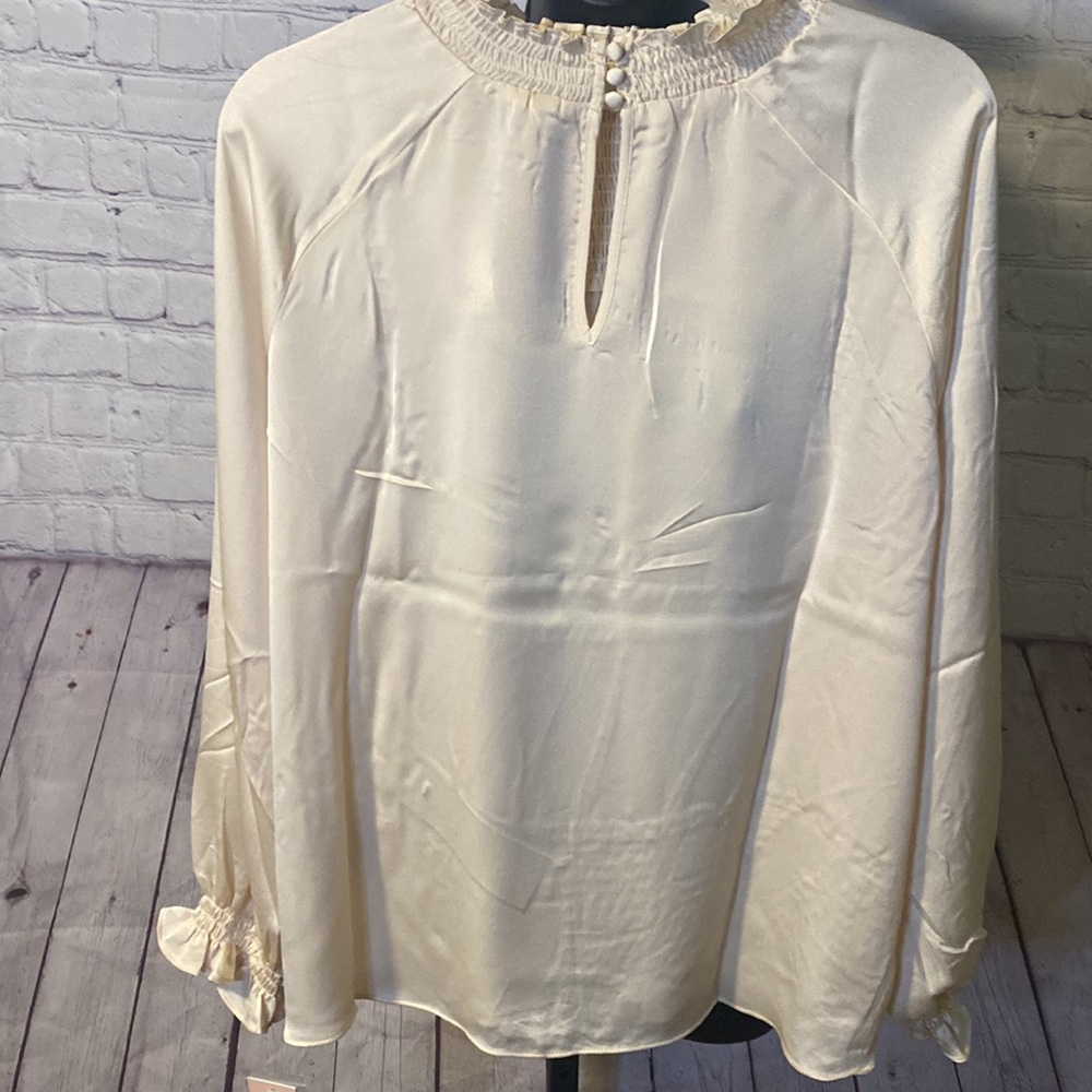 NWT CREAM NANETTE SMOCK TOP - Picture 6 of 11